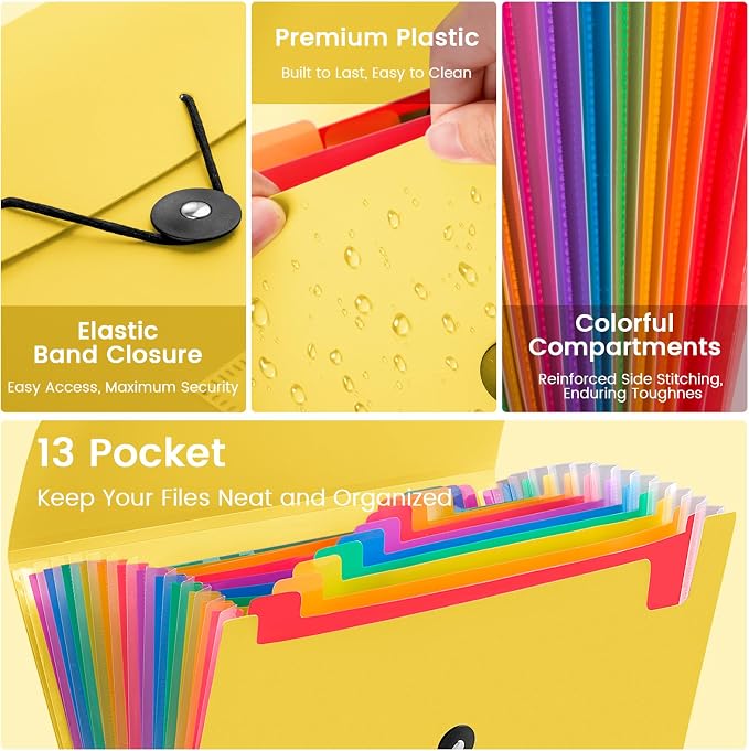 13 Pocket Accordion File Organizer - Image 3