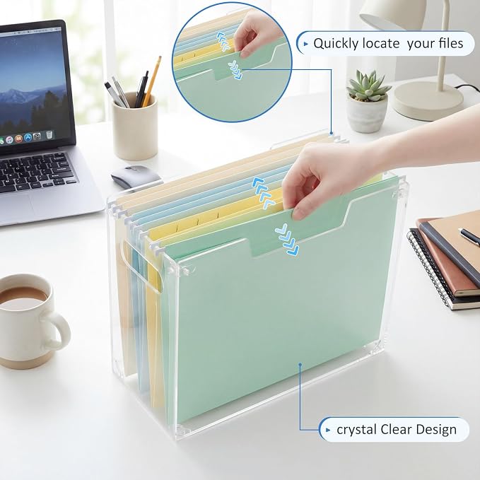 Novabright 1 Pack Acrylic File Organizer Box - Image 4