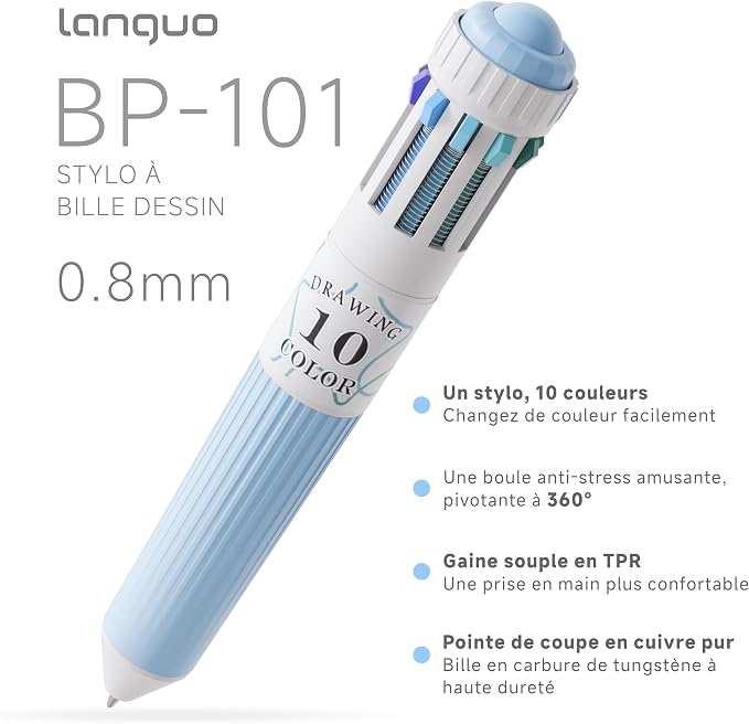 languo 60 Colors Multicolor Pen, 0.8mm Tip Retractable Colored Pens - Image 2