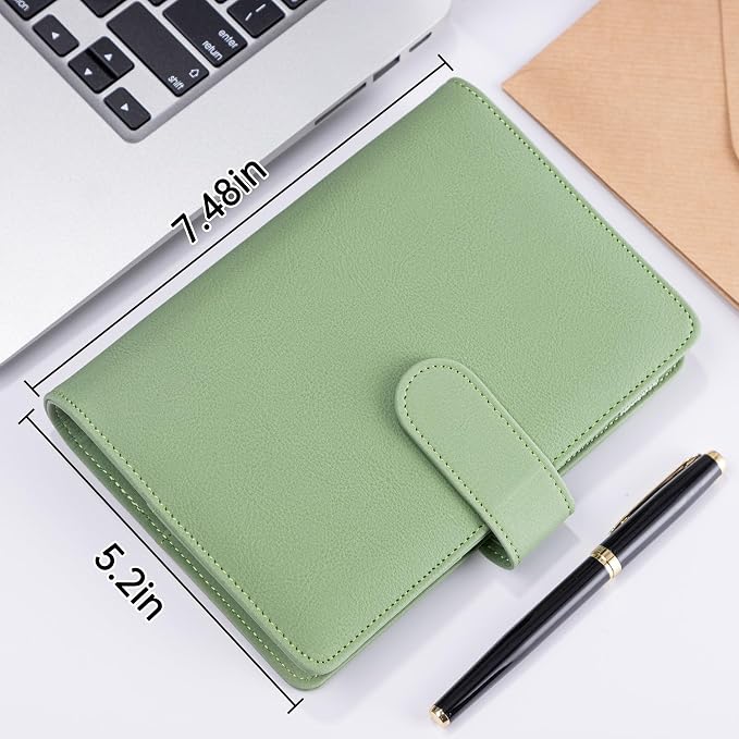 Antner A6 Notebook Binder Refillable 6 Ring Budget Binder Cover - Image 5