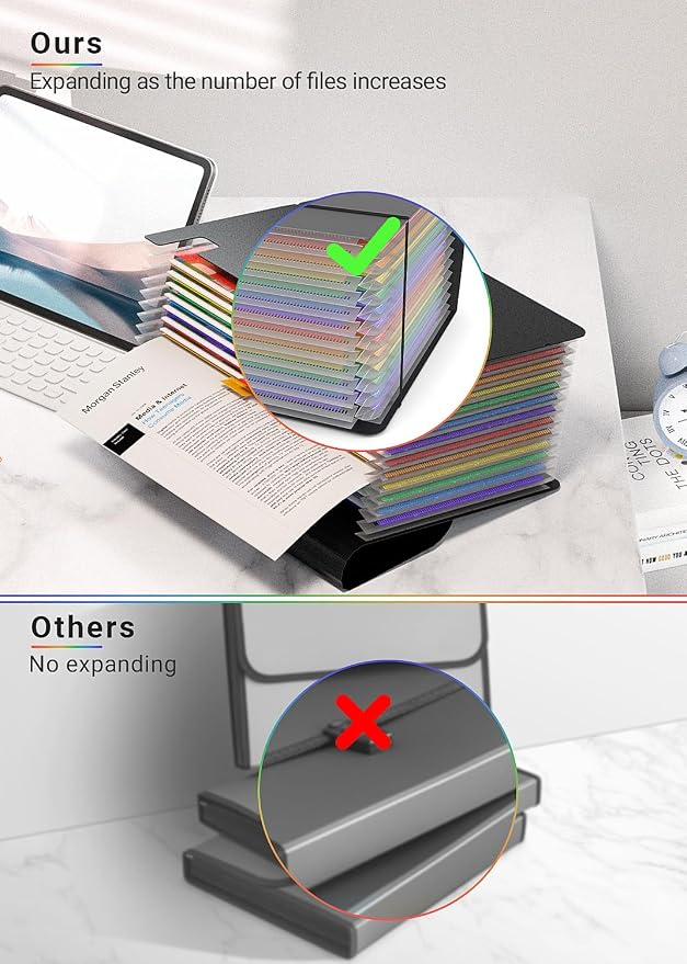 Expanding File Folder/Accordion File Organizer/Portable File Box - Image 5