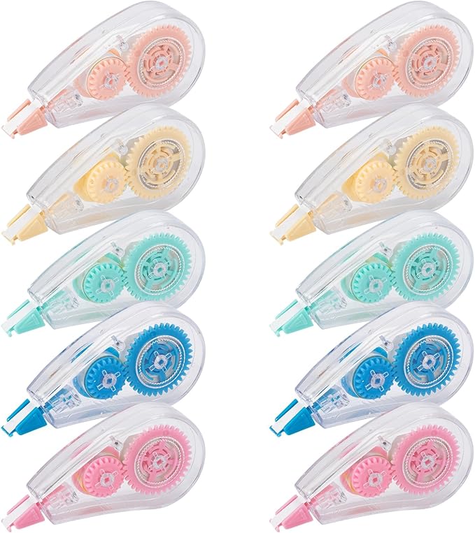 10 Pack Correction Tape, Colorful Mini Tape by HUIRUSO