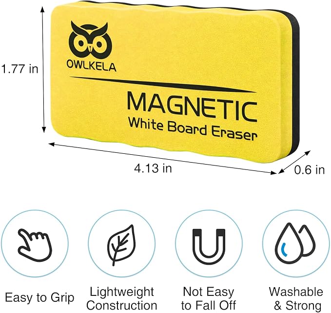 OWLKELA 8Pcs White Board Erasers, Magnetic Dry Erase Eraser Ideal - Image 2