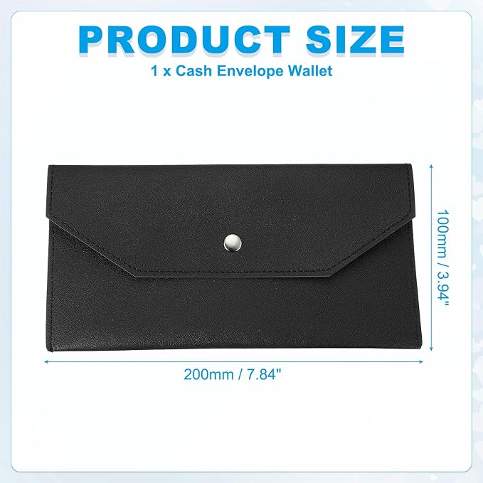 PATIKIL Cash Envelope Wallet, Budget Cash Holder Reusable Money Bag Pouch - Image 2