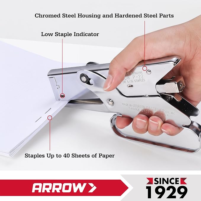 Arrow Fastener P22 Heavy Duty Handheld Plier Stapler - Image 3