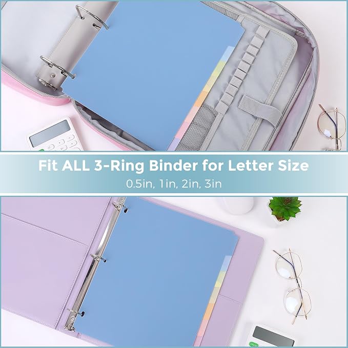 SKYDUE 8-Tab Binder Dividers for 3 Ring Binder, Letter Size, Durable Plastic - Image 4
