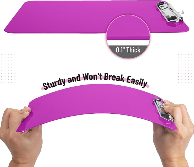 Mr. Pen- Plastic Clipboard, 12.5" x 9", 2 Pack | Plush Purple Clipboard Plastic - Image 4