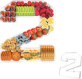 13.8" Acrylic Number Charcuterie Tray, Fillable Number Charcuterie Box by Tdsuco
