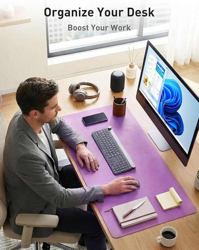 Aothia Faux Leather Desk Mat - Image 3