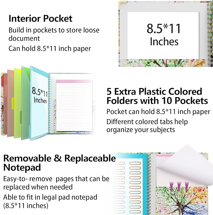 Clipboard Folder with Notepad Refillable Lined - Image 2