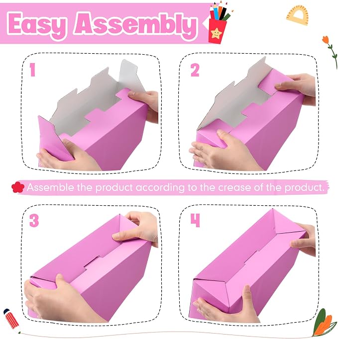 Colarr 48 Pcs Cardboard Magazine Holders 12 Colors Magazine Storage Box - Image 4
