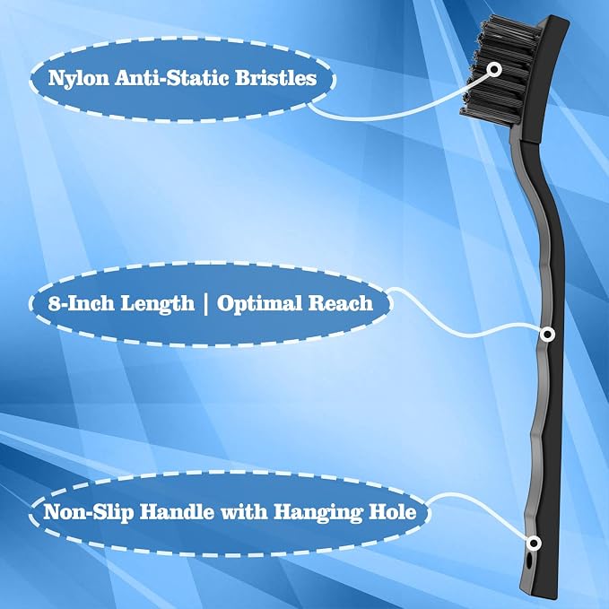 Anti Static Brush Kit, ESD-Safe Nylon Bristles PCB Cleaning Brush, Static - Image 3