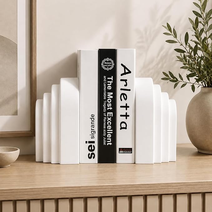 Book Ends for Heavy Books, Resin Decorative bookends, Heavy Duty Book end for - Image 8