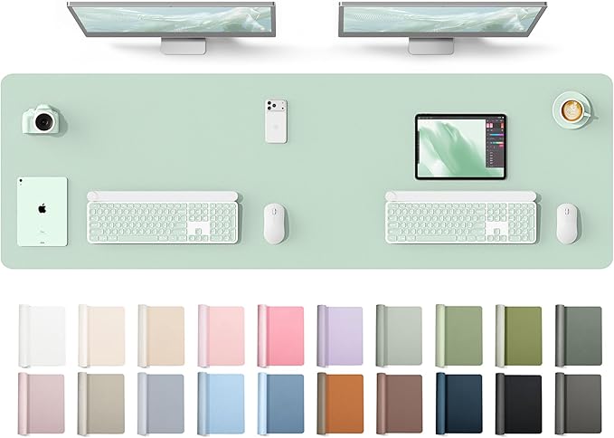 YSAGi Leather Desk Protector, Office Mat, Large Mouse Mat, Non-Slip PU Leather by YSAGi