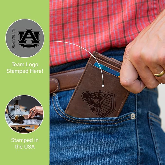 Team Sports America NCAA Auburn University Front Pocket Slim Wallet - Image 7