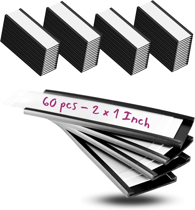 Availey 60 Pack Magnetic 'C' Channel Label Holders by Availey