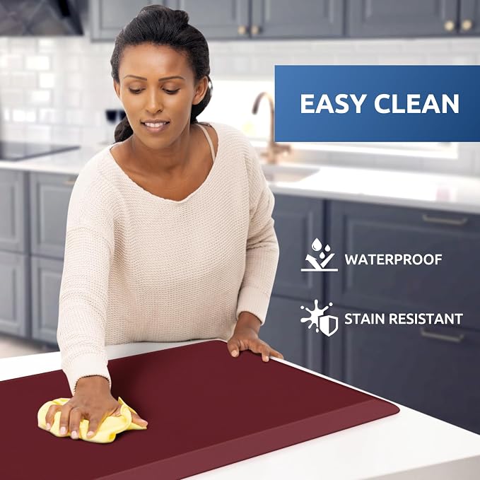 KitchenClouds Kitchen Mat Cushioned Anti Fatigue Kitchen Rug 17.3"x39" Water - Image 3