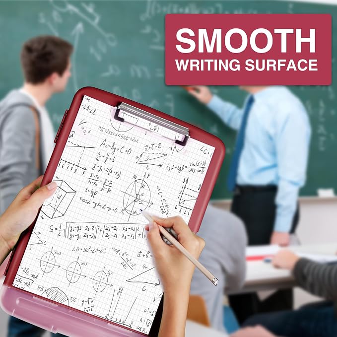 Sooez Clipboard with Storage, Clip Board 8.5 x 11 with Pen Holder, Plastic - Image 6