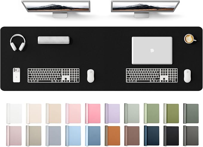 YSAGi Leather Desk Protector, Office Mat, Large Mouse Mat, Non-Slip PU Leather by YSAGi
