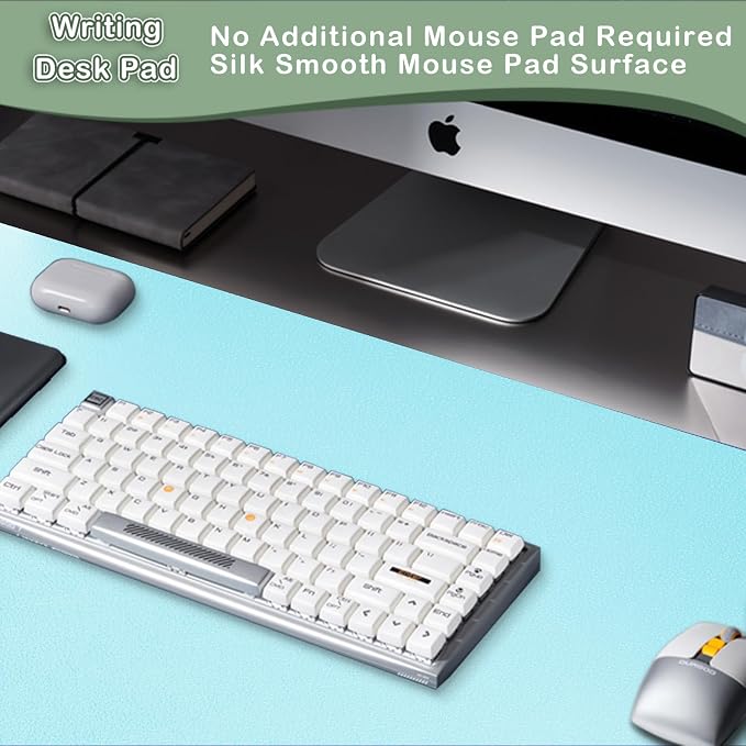 ‎Boutilon Leather Desk Pad Protector, Non-Slip Mouse Pad, Laptop Desk Pad - Image 5