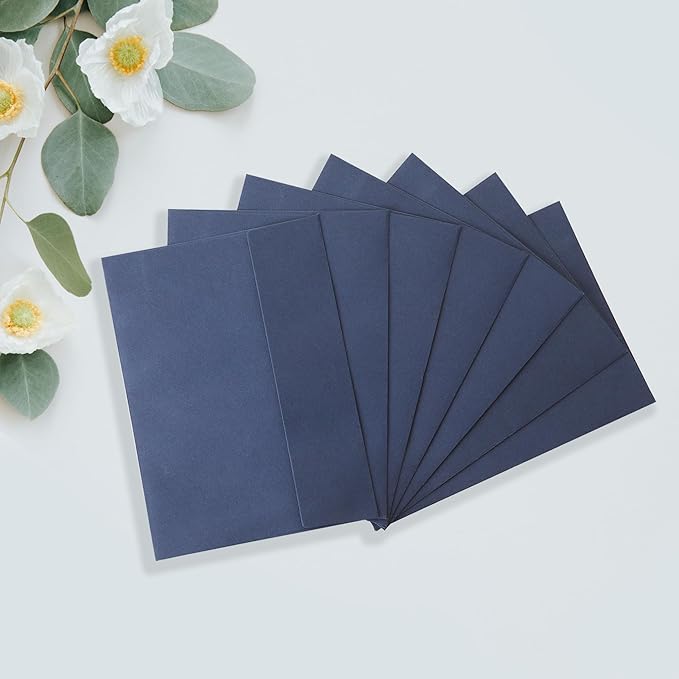 Blue & Navy Blue Envelopes, 50 Pack - Image 5