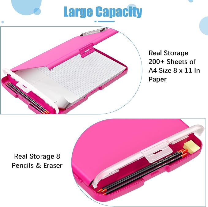 Hongri Clipboard with Storage with Pen Holder, Folder Nursing Clip Board 8.5 x - Image 3