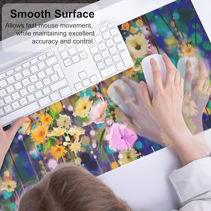 QIYI Large Desk Pad, Waterproof PU Leather Mouse Pad - Image 4