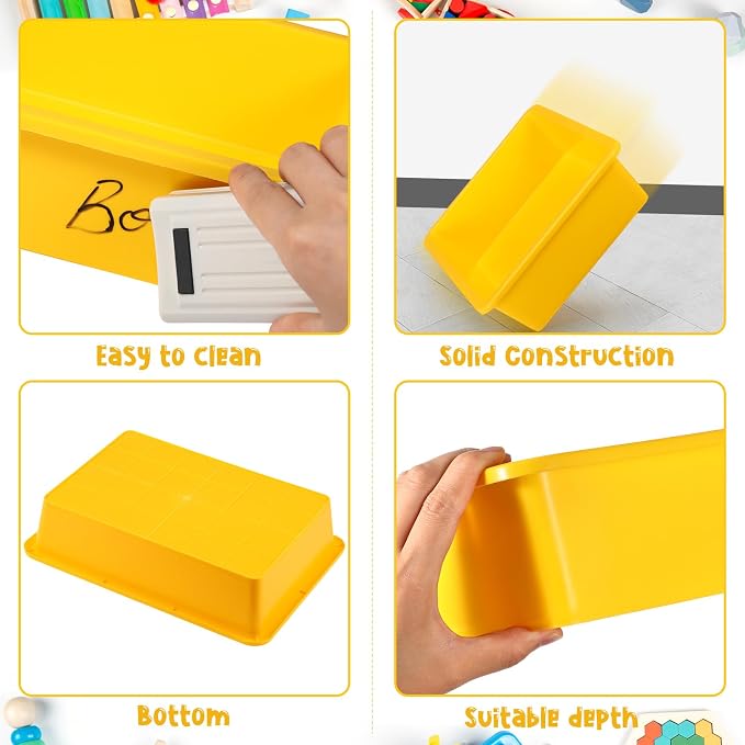 Hoteam 10 Pcs Flat Storage Organizer Tray Bin Paper Tray - Image 2