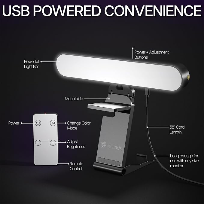 Life Finds Webcam Light for Streaming on Monitor or Laptop, Freestanding Video - Image 2