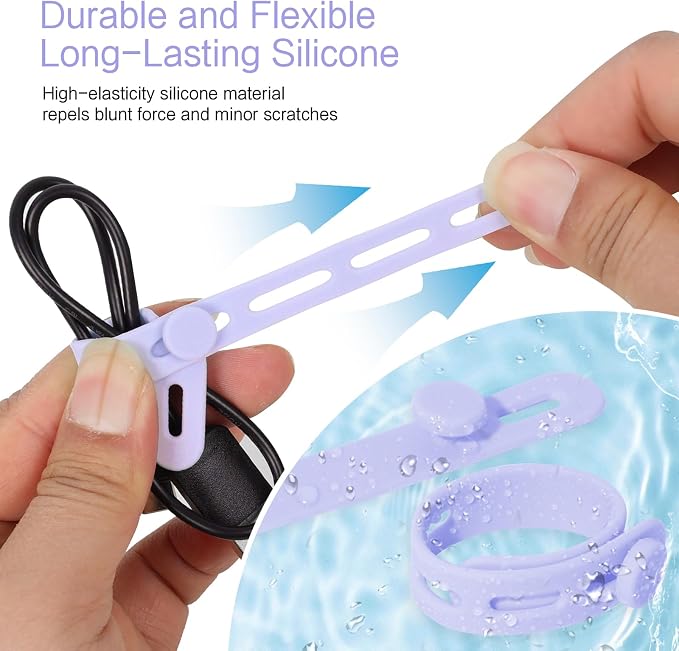Donruby 30Pcs Silicone Cable Ties - Image 4