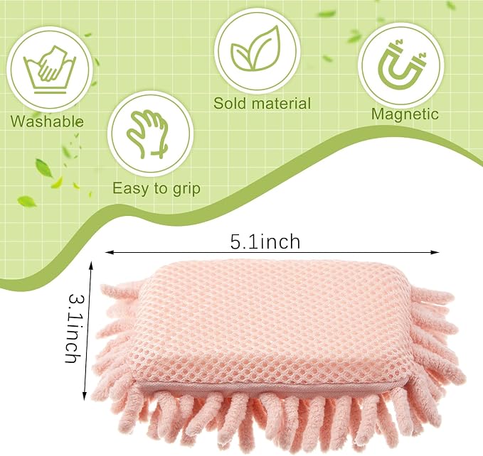 Zonon 4 Pieces Dry Erase Eraser Microfiber Shag Washable Whiteboard Eraser - Image 4