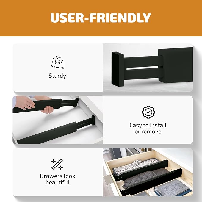4-Pack Bamboo Drawer Dividers - Image 4
