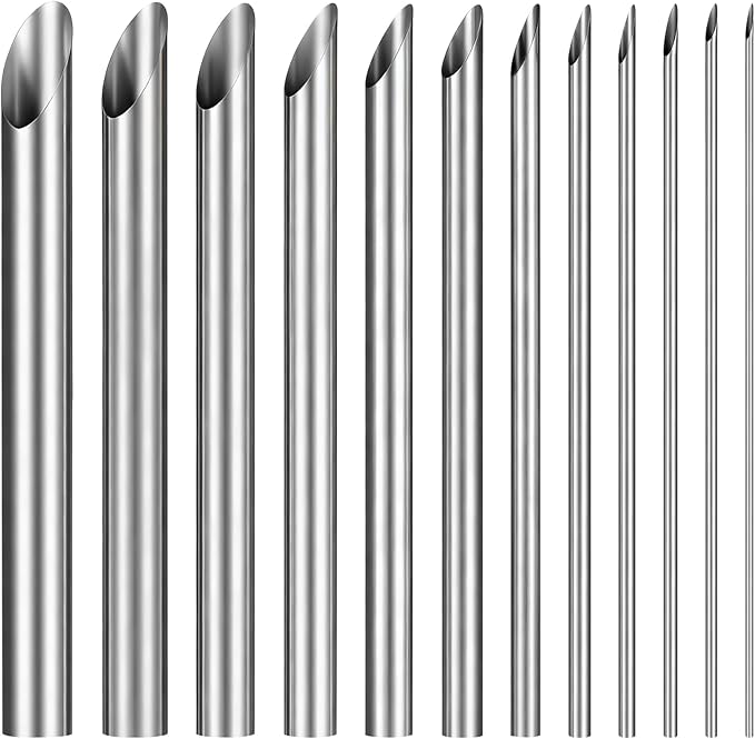 12PCS Stainless Steel Silver Hole Punch, Stainless Steel Circular Clay Hole by Unknown