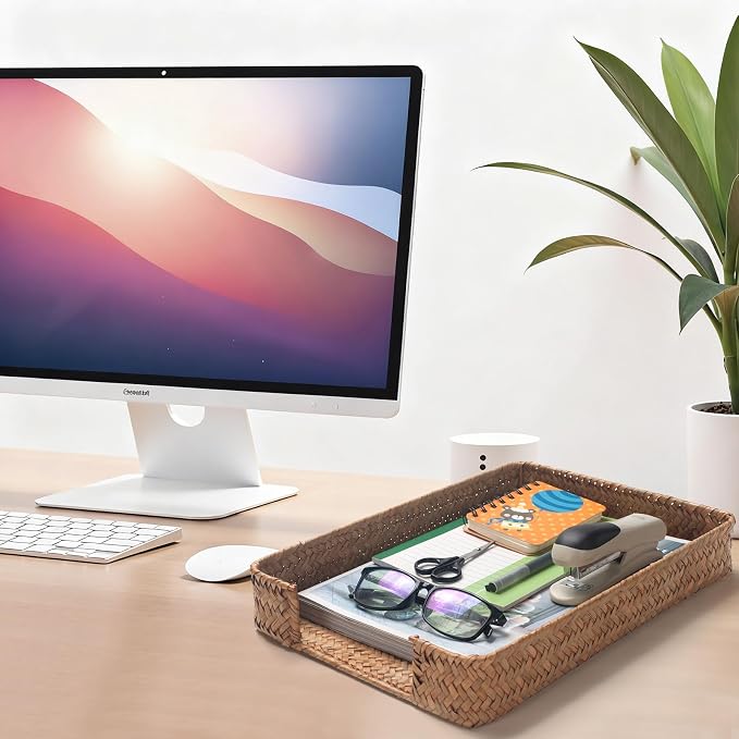 Seagrass Letter Tray for A4 File Woven Desk Tray Organizer for Paper Folder - Image 5