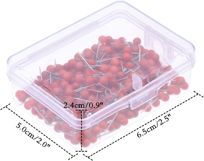 Outus 300 Pieces Map Tacks Push Pins Assorted Color Beads Plastic Head - Image 4