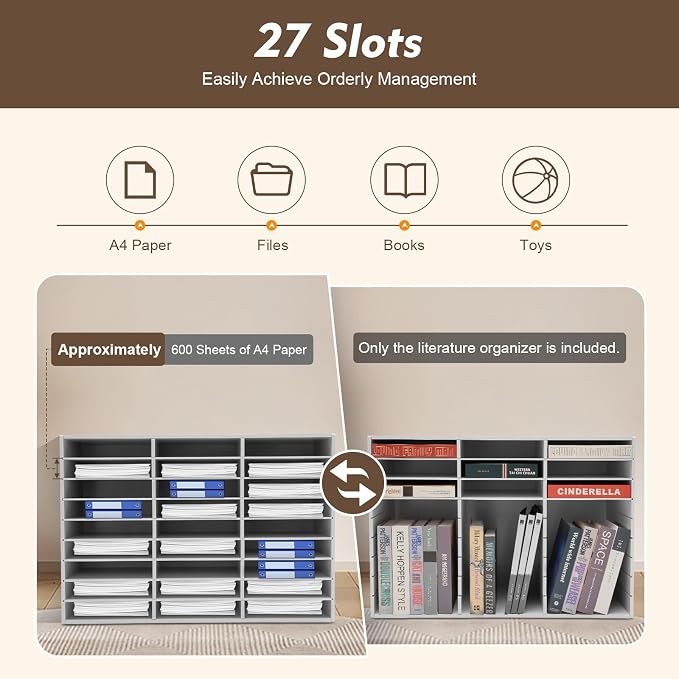 Literature Organizers, 27 Compartments Office Mailbox - Image 4
