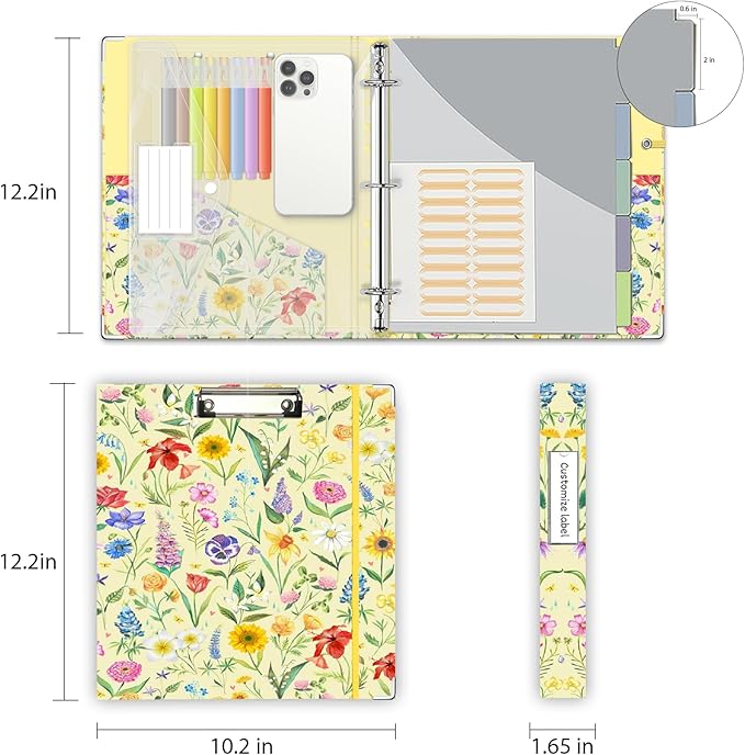 3 Ring Binder 1 Inch, Three Ring Binders Organizer - Image 6