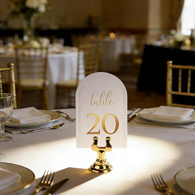 New Star Foodservice Triton Harp Clip Style Place Card / Table Number Holder - Image 4