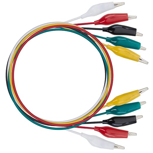 WGGE WG-026 10 Pieces and 5 Colors Test Lead Set & Alligator Clips, 20.5 inches - Image 5
