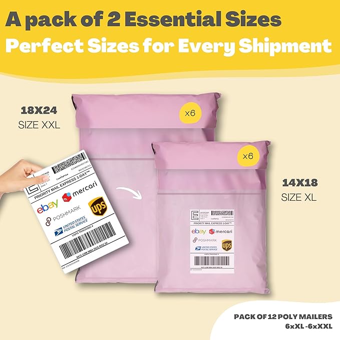 Shipping Bags with Label Pouch - Image 2