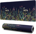 Wildflower Mouse Pad Abstract Black Mouse Pad 31.5x11.8 Inch Flower Texture by Hahaluo