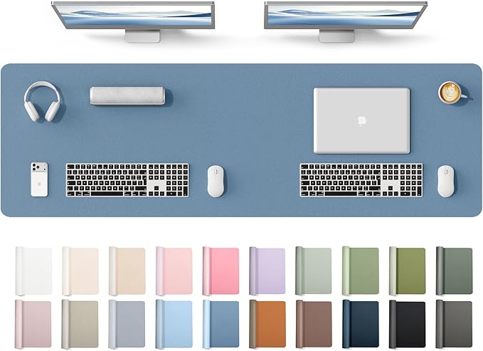 YSAGi Leather Desk Protector, Office Mat, Large Mouse Mat, Non-Slip PU Leather by YSAGi