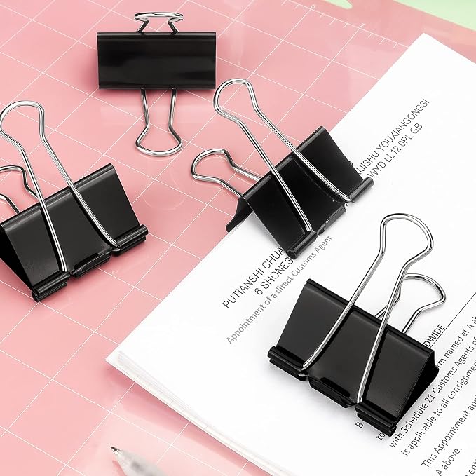 ZZTX 12 Pack Large Binder Clips 2.0 Inches Black | Paper Clamps Clips, Durable - Image 6