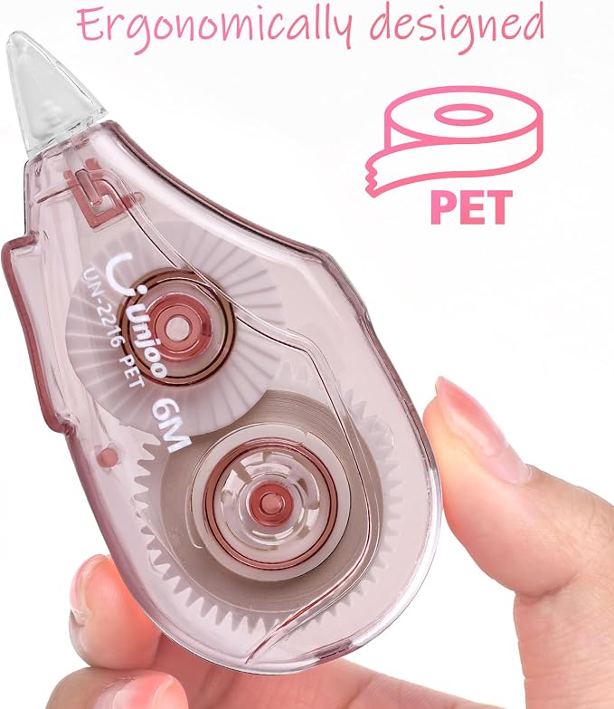 Unjoo White Correction Tape | Easy To Use Applicator, Clean Tear-Resistant Tape - Image 5