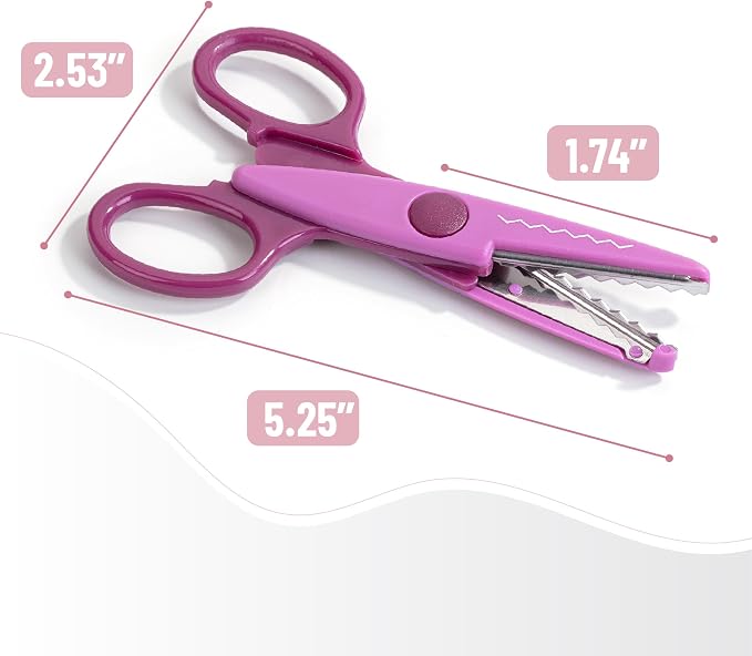 Mr. Pen- Craft Scissors Decorative Edge, 6 Pack, Vintage Colors | Zig Zag - Image 3
