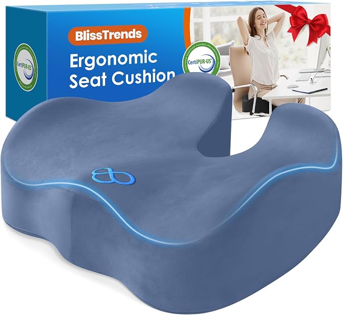 BlissTrends Seat Cushion, Thick Memory Foam Cushions by BlissTrends