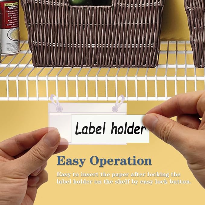 Basket Label Holders, ELEMGULY 30PCS Plastic Basket Label Clips - Image 3