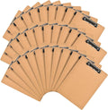 6 x 9 Clipboards Bulk, 32 Pack Small Clip Board, A5 Letter Size Wooden by Happyhapi
