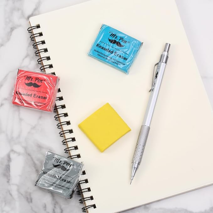 Mr. Pen- Kneaded Erasers, 1.37"x1.57", 18 Pack, Colorful | Soft Moldable Art - Image 6