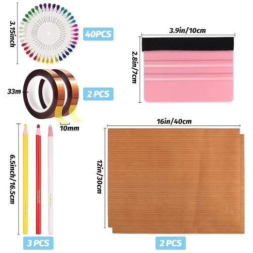 19Pcs Sublimation Accessories, Tshirt Ruler Guide Vinyl Alignment Tool - Image 2